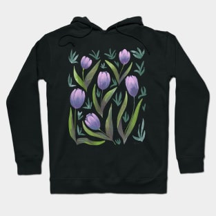 Tulip Garden Lavender and Blue Hoodie